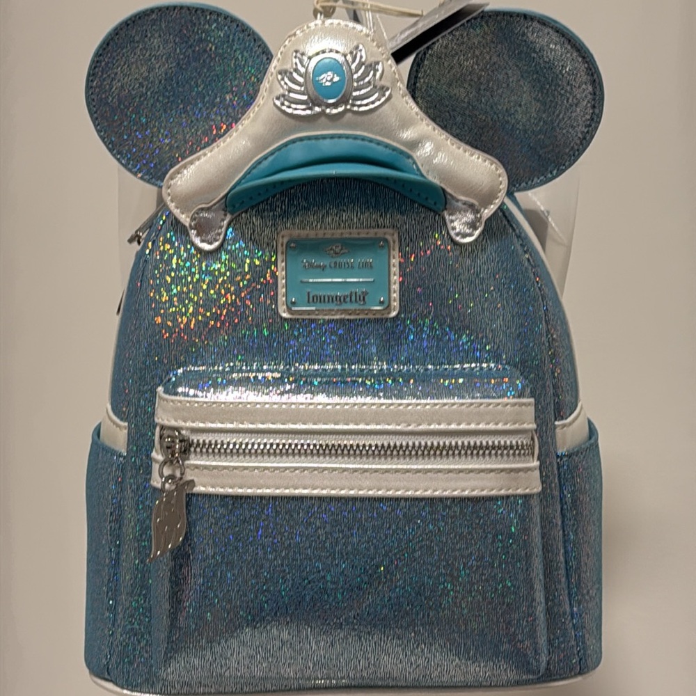 NEW Disney Cruise Line 25th Anniversary Shimmering Seas Loungefly Mini Backpack - Picture 3 of 10